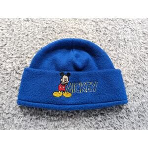 Disney Mickey Mouse Blue Knit Winter Ski Snow Beanie Youth Cap Hat Skully Casual